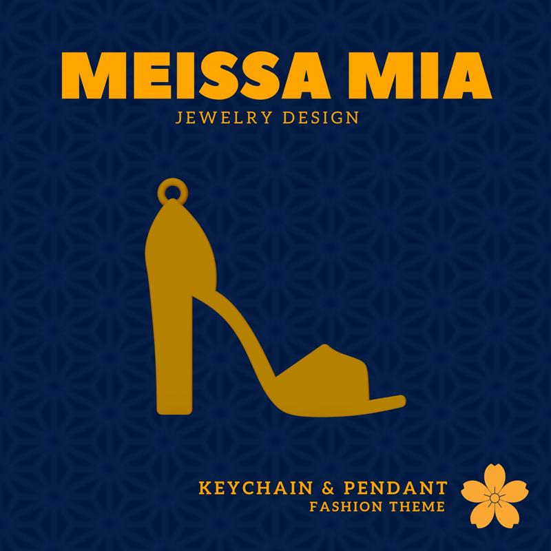 Mini Glam – 3D Print File for High Heels Keychain or Pendant - High Heels Keychain - High Heels Pendant - Girl's Fashion - Princess Fashion Accessories