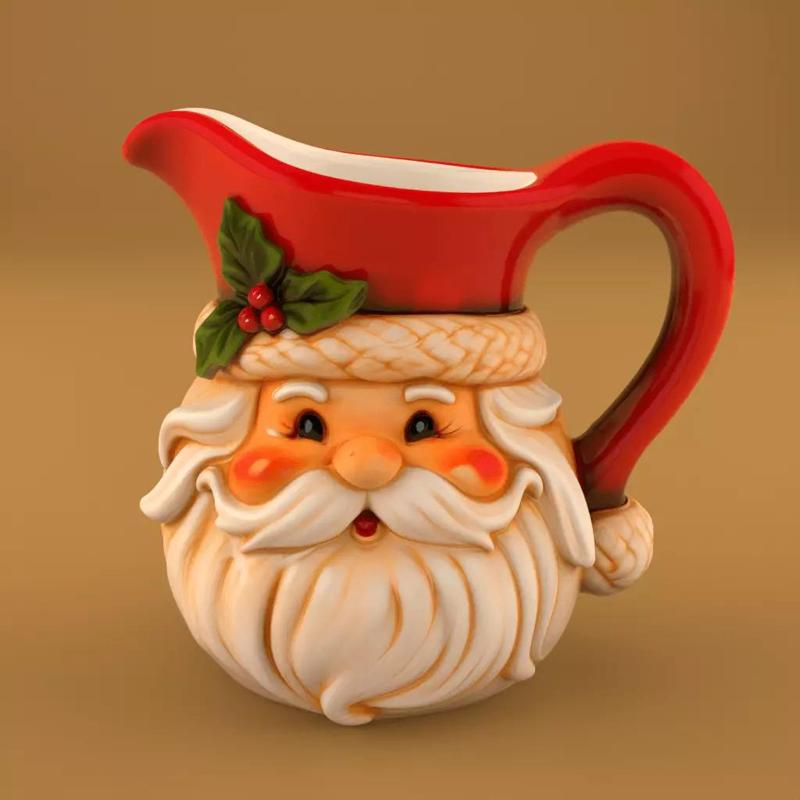 Santa Sweet Treats Candy and Candle Container