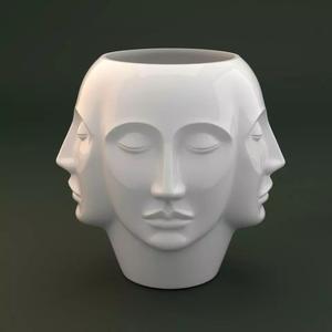 Quadrinity Planter - 3D Printable Four-Face Pot