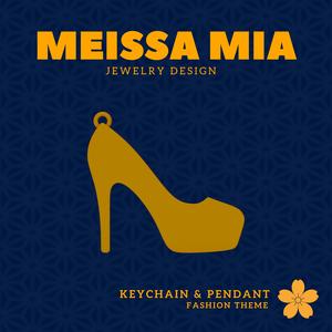 Mini Glam – 3D Print File for High Heels Keychain or Pendant - High Heels Keychain - High Heels Pendant - Girl's Fashion - Princess Fashion Accessories