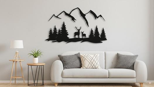 Mountain Deer Wall Art – Wild Serenity