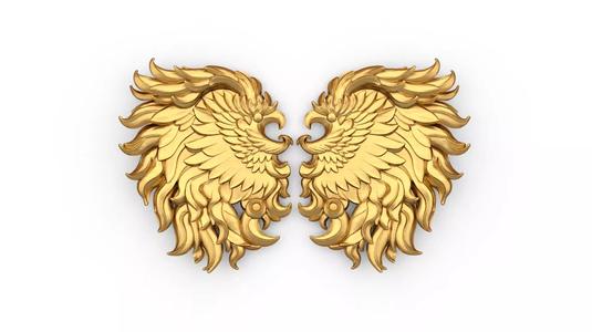 Wings Printable carved decorative 01