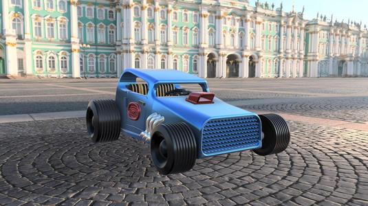 Multi - Piece Custom Hot Road Car