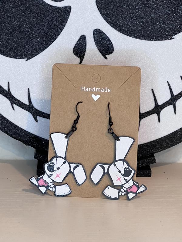 Evil Bunny Earrings and Keychain