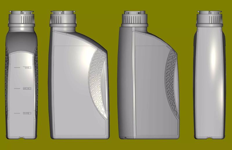Plastic canister for engine oil A and AK 1L