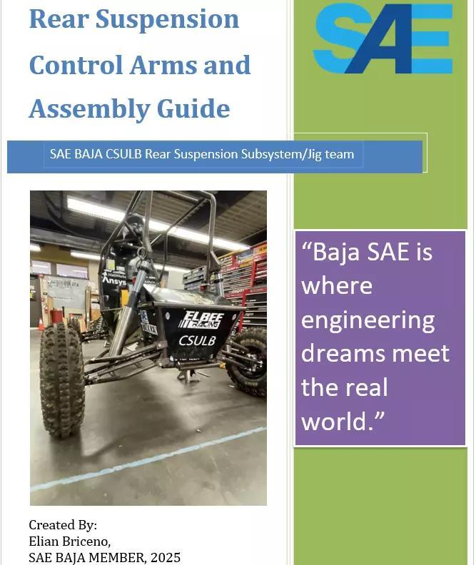 Rear Suspension  Control Arms and Assembly Guide Fro SAE BAJA