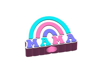 MAMA Rainbow Straw topper 2 sizes 3MF File included