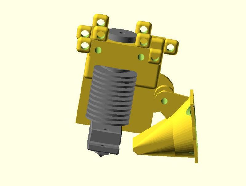 E3D v6 mount and fan duct for Ormerod 2