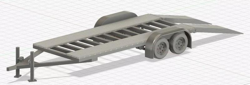 Model Car Trailers for 3D Printing 1-25 Scale