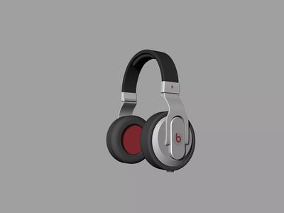 Black and blue  beats headphones
