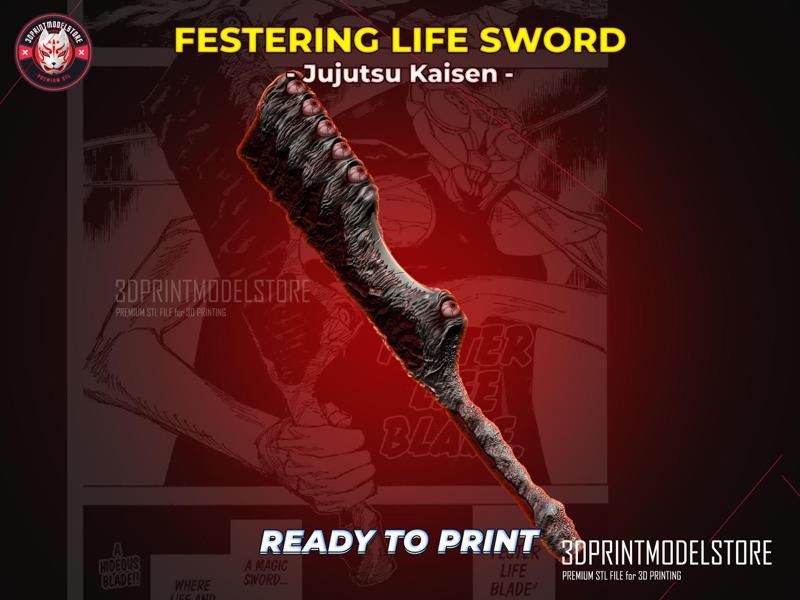 Jujutsu Kaisen - Festering Life Blade Sword Cursed Tool - Anime - Manga - Props Cosplay Weapon