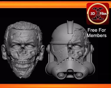 Zombie Clone Trooper - Star Wars HeadSculpt  Action Figure