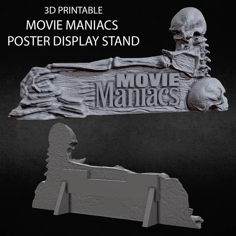 3D PRINTABLE MOVIE MANIACS SMALL POSTER STAND