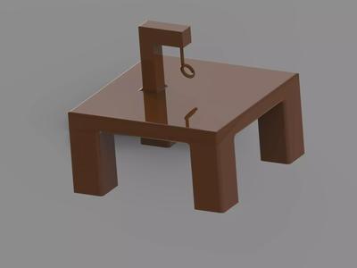 gallow table with hook