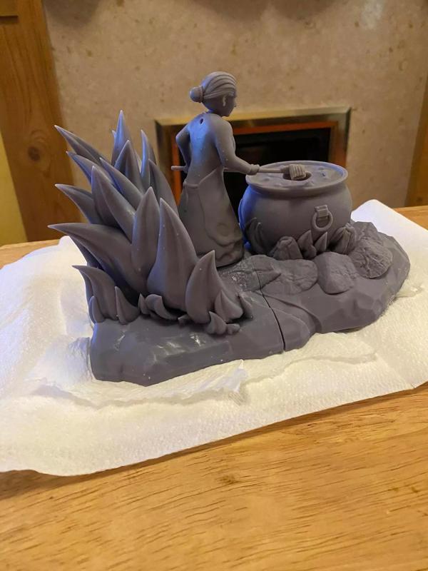 Mary Karras Your Mother Cooks socks In Hell 3D Statue STL