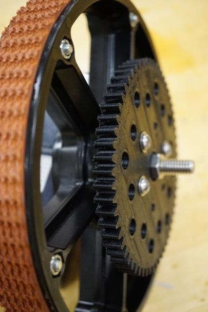 Gear pair to drive AndyMark Placation wheels from Pitsco Tetrix hubs