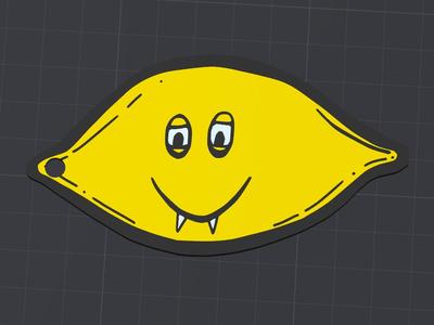 Dope Lemon Band logo keychain
