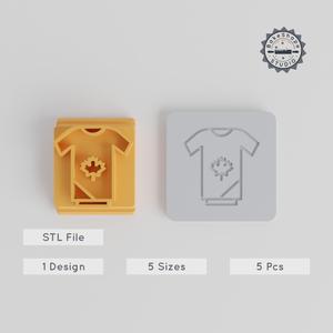 5-Piece Shirt Stamp Tile Collection, 20-40mm Motifs for Clay, Cookies & Fondant PRODUCT_5534