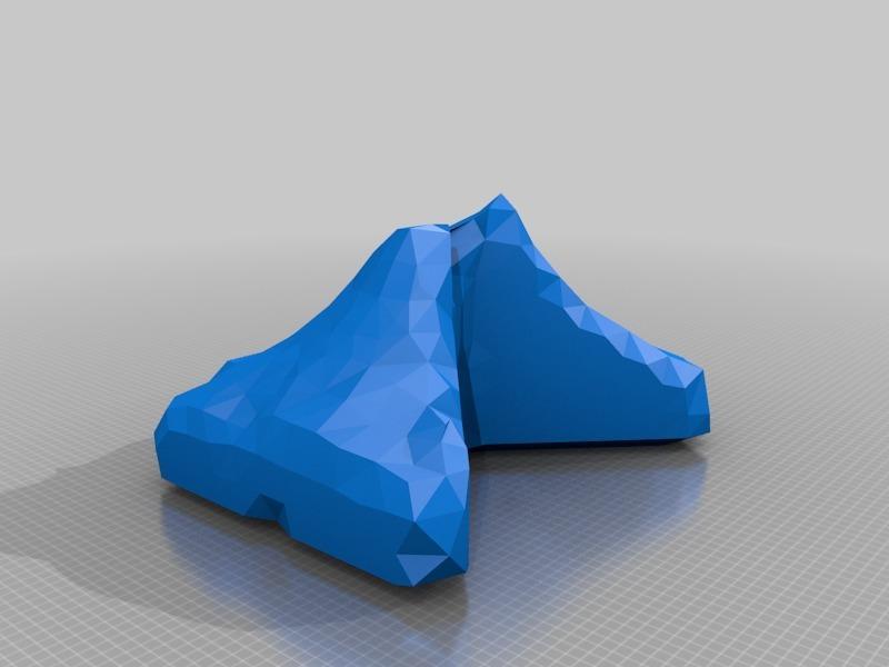 Low Poly Volcano Pepakura