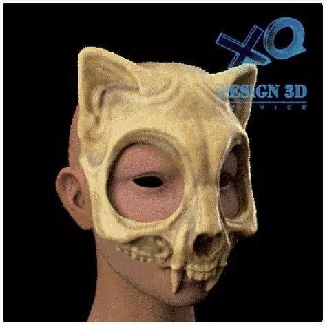 MASCARA CALAVERA GATITO halloween