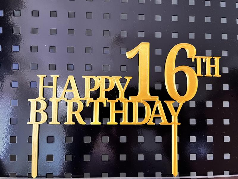 Happy birthday topper