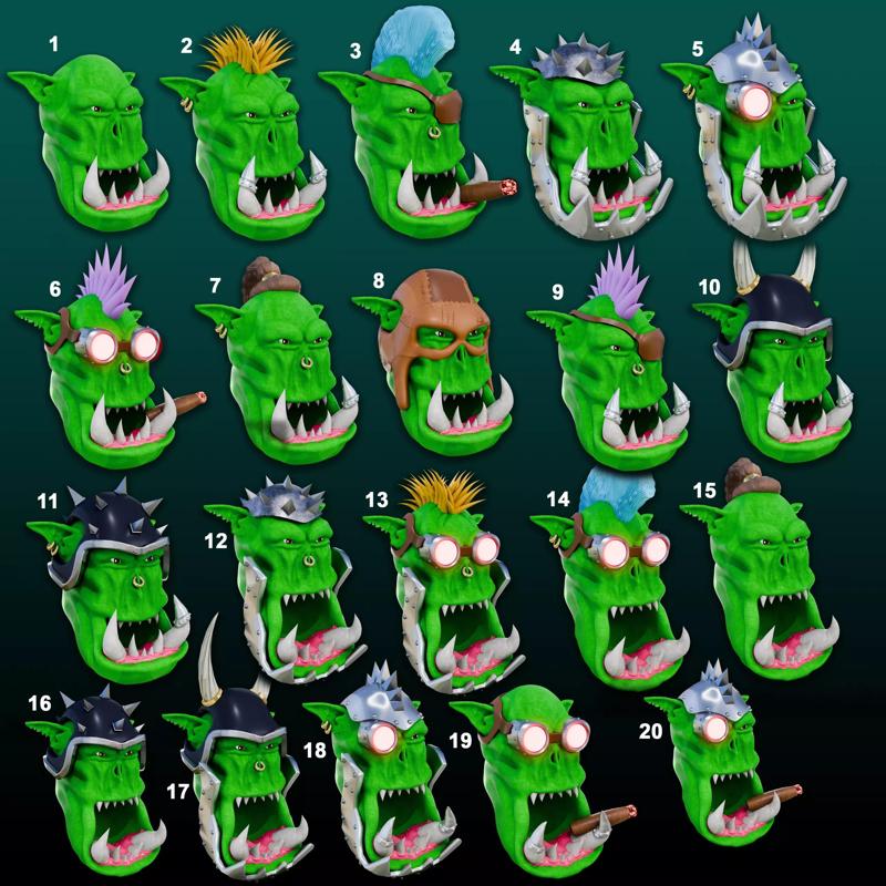 Ork heads