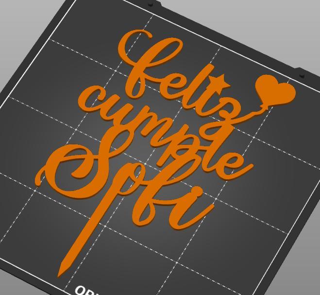 HAPPY BIRTHDAY TORTA TOPPER sofi