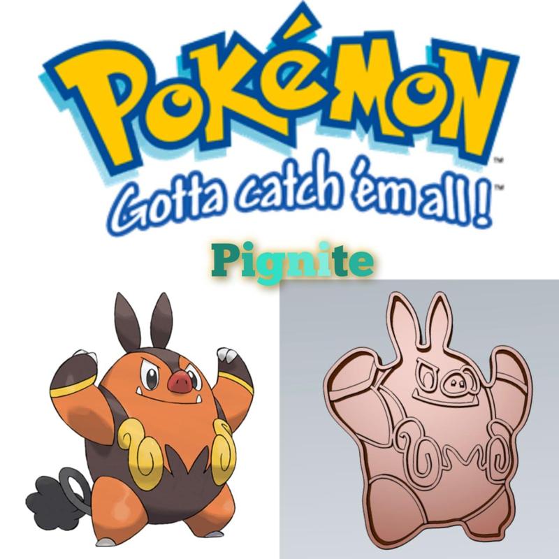 AMAZING POKEMON Pignite COOKIE CUTTER STAMP CAKE DECORATING