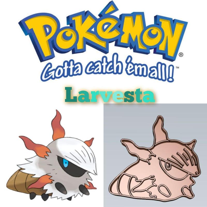 AMAZING POKEMON larvesta COOKIE CUTTER STAMP CAKE DECORATING