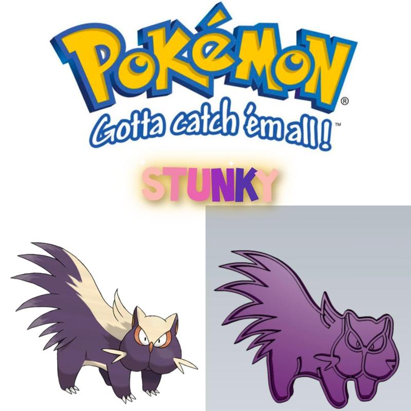 AMAZING POKEMON stunky COOKIE CUTTER STAMP CAKE DECORATING