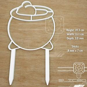 HALLOWEEN CAKE TOPPER, CAULDRON CAKE TOPPER, BAKERY CAKE TOPPERS