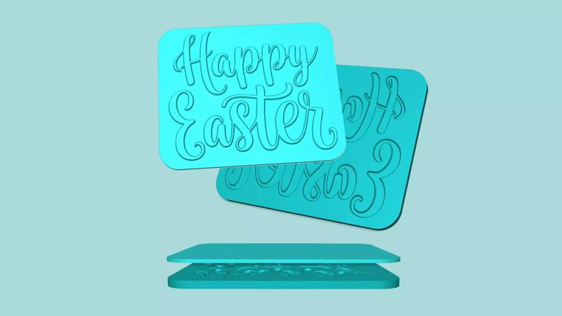 Happy Easter - Phrase Mold - Maker Template
