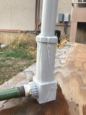 Garden hose hydraulic piston