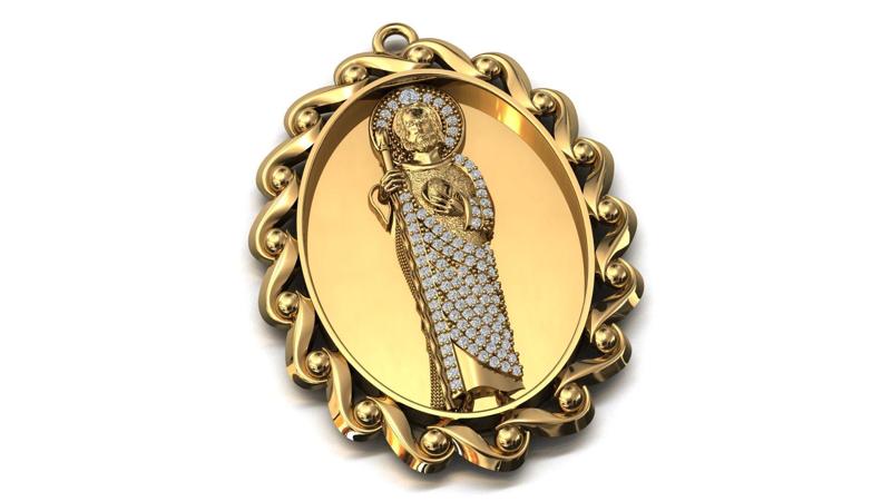 St. Jude Pendant – High Detail 3D Print Model (STL/3DM)