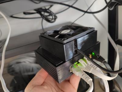 Cudy network switch case with a fan location