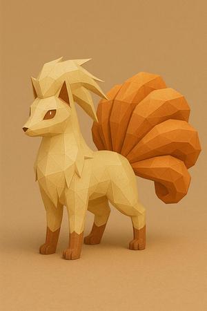 #038 Ninetales – Low Poly Pokémon