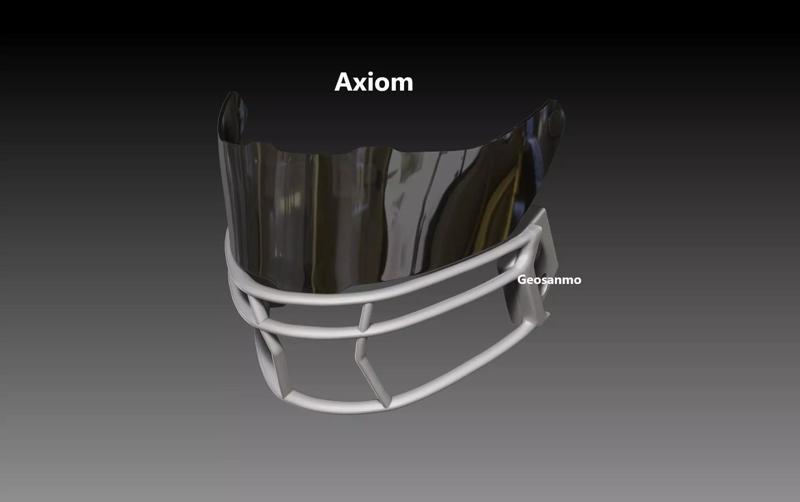 Visor and Facemask II for NFL Riddell AXIOM Helmet Geosanmo