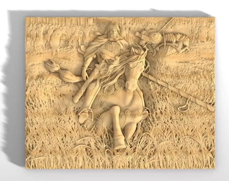 Warrior on horse CNC Panel