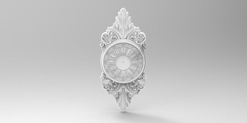 clock 3D  Carved