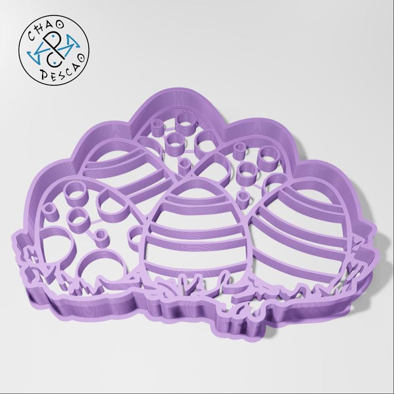 Collection 7 Cookie Cutters - Easter Egg - Fondant