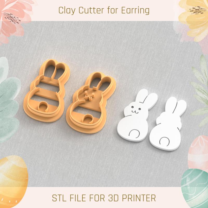 Bunny Pack Easter Polymer Clay Cutters