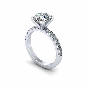Pav Solitaire Diamond Ring R1