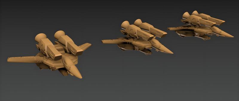 1/285 RRT Super VF-1 Valkyrie Jet Fighter - Project Echelon (Squad Pack)