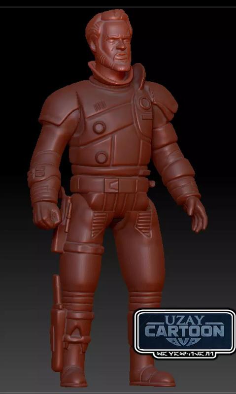 Star wars rebels articulated Saw gerrera 3D print model