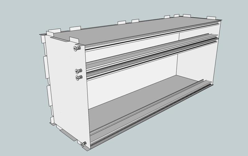 Eurorack Lasercut Case 84HP 4U 123mm