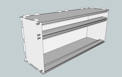 Eurorack Lasercut Case 84HP 4U 123mm