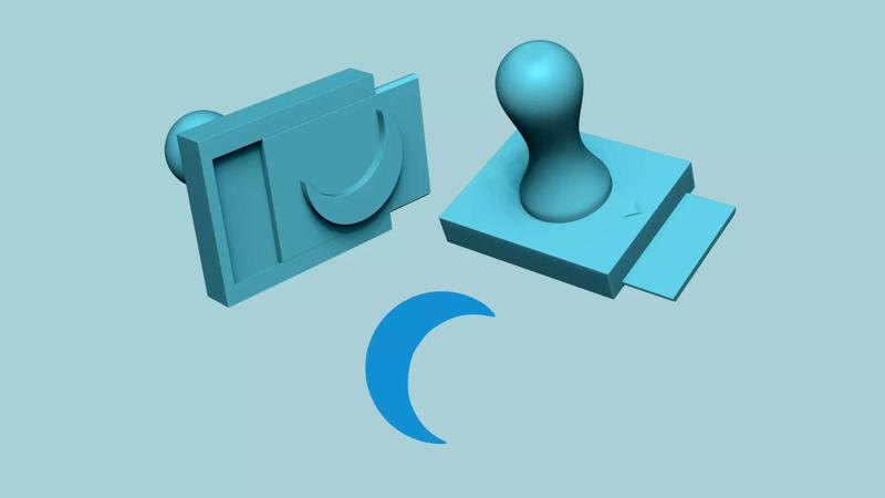 Stamp 02 - Moon - Fondant Decoration Maker Toy