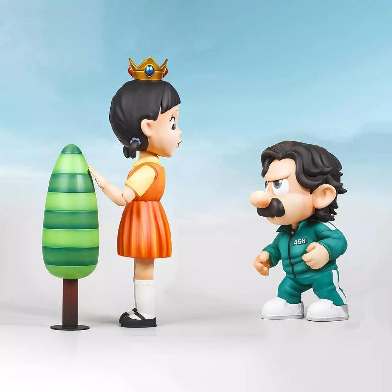 Squid Game Super Mario 456 Player Princess Peach toy