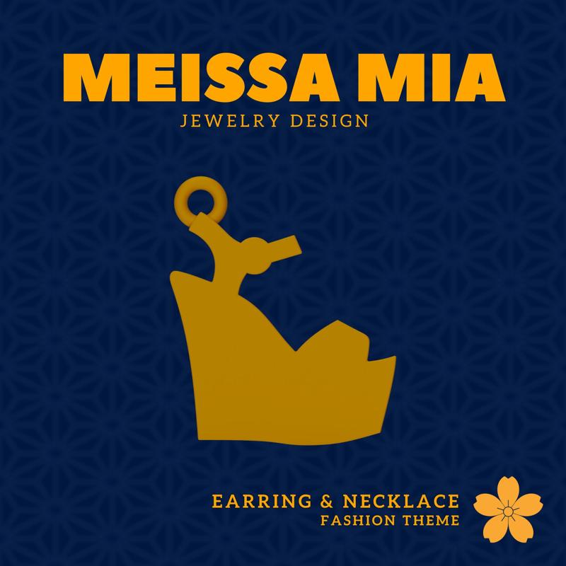 Step Into Style – 3D Print File for High Heels Earrings & Necklace High Heels Crown Earring - High HeelsNecklace - Girl's Fashion