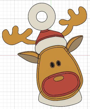 CHRISTMAS REINDEER EARRING